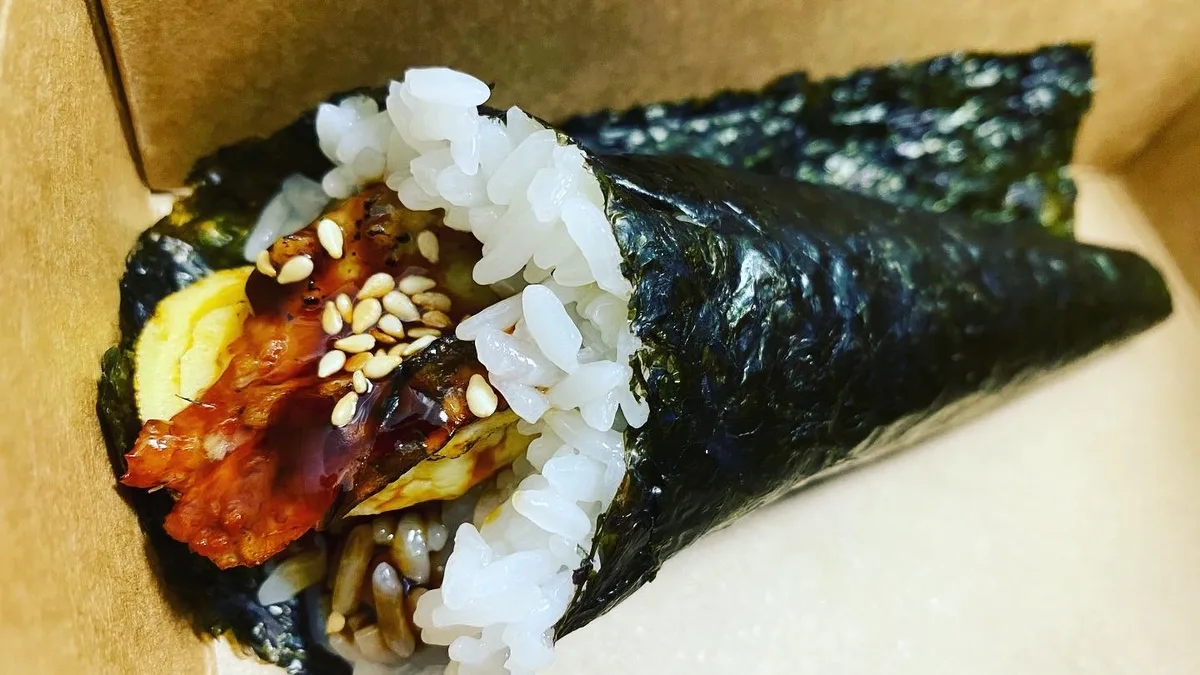 Eel omlett Temaki(うなぎ手巻)