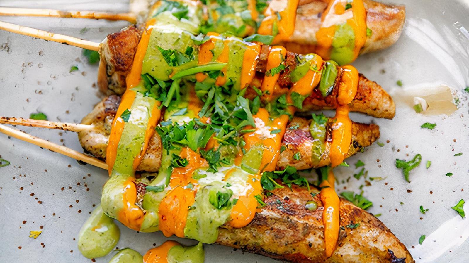 Cilantro Lime Chicken Skewers