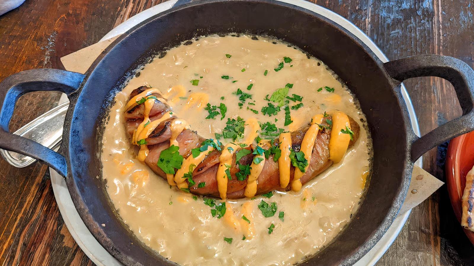 Grilled Sausage and Beans