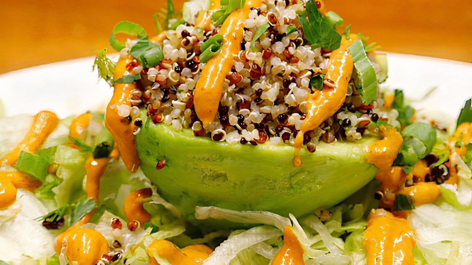 Quinoa Stuffed Avocado.