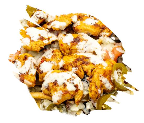 Chicken Kebob Strip Loaded Fries