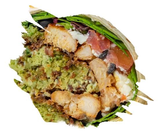 Falafel And Chicken Shawarma Fusion Burrito
