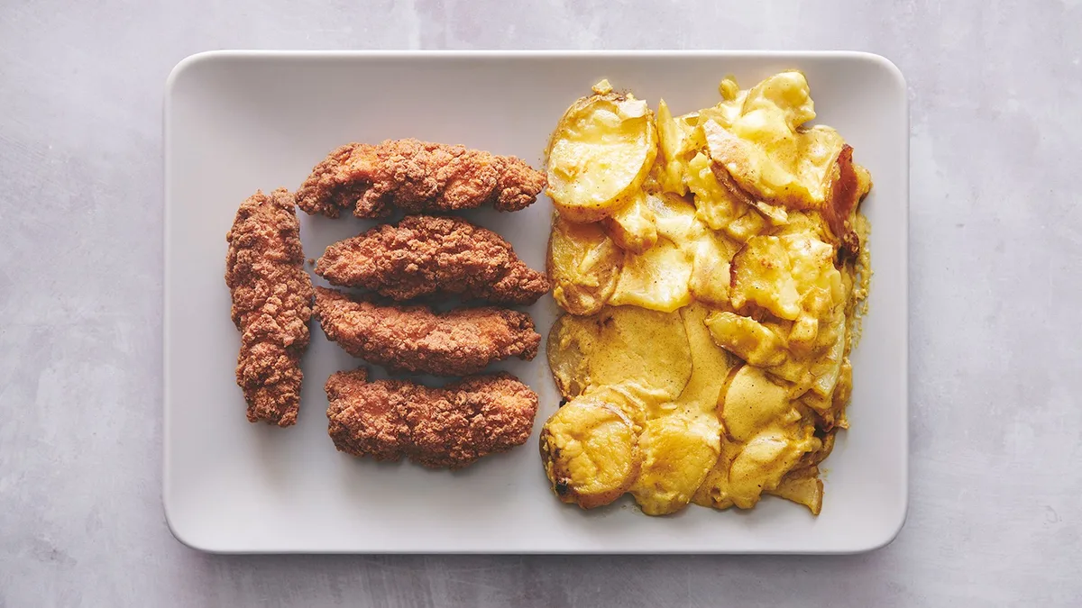 (Crispy)Kyllingeinderfilet menu