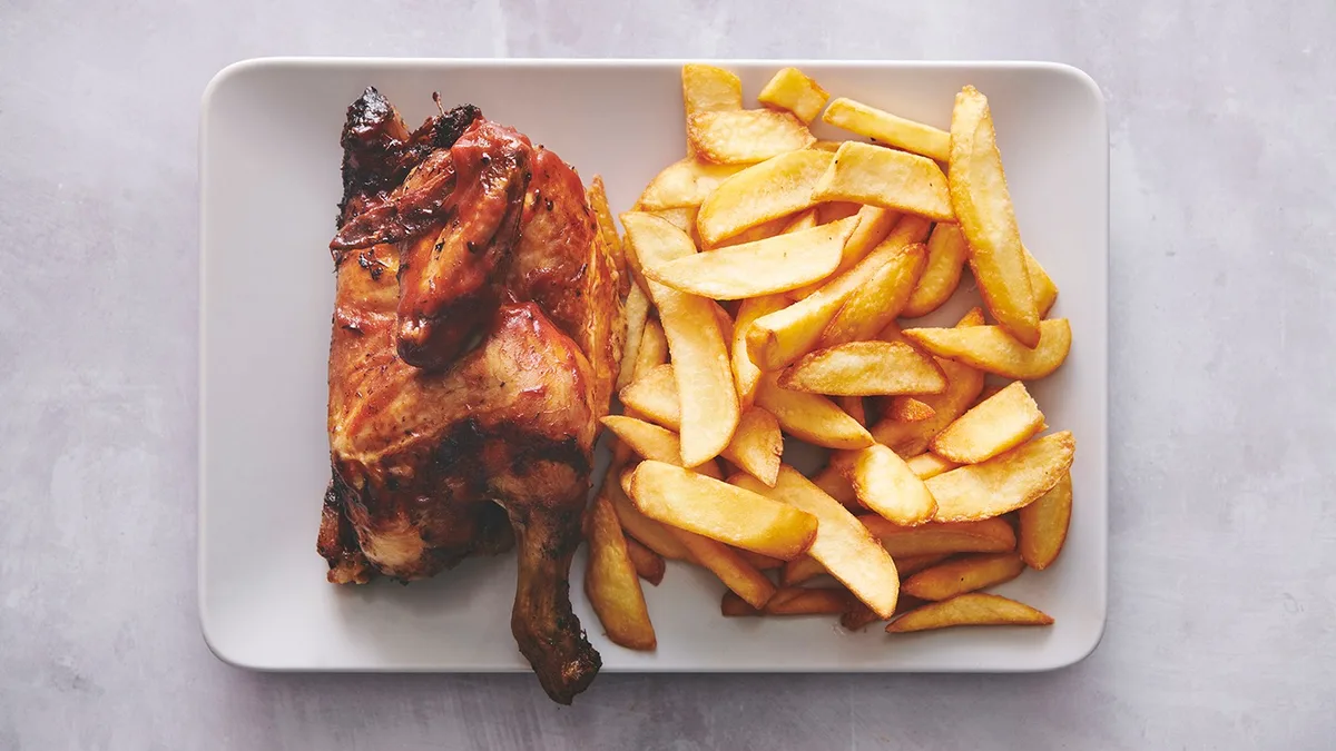 Halv grillkylling menu