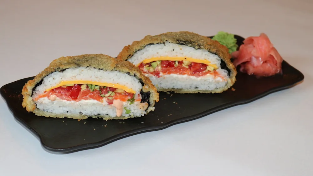 Grilled salmon burger