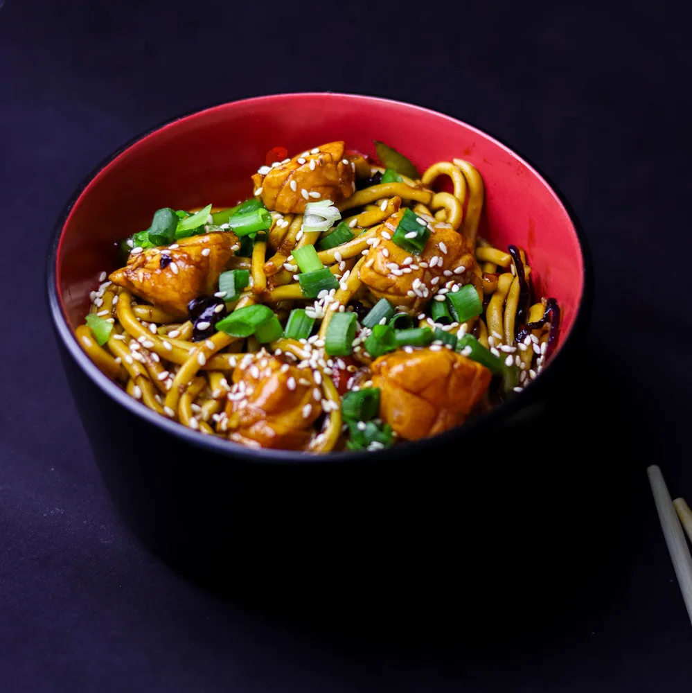 Salmon noodles