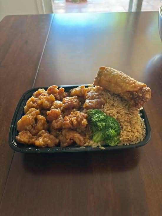 Orange Chicken Combination Platter
