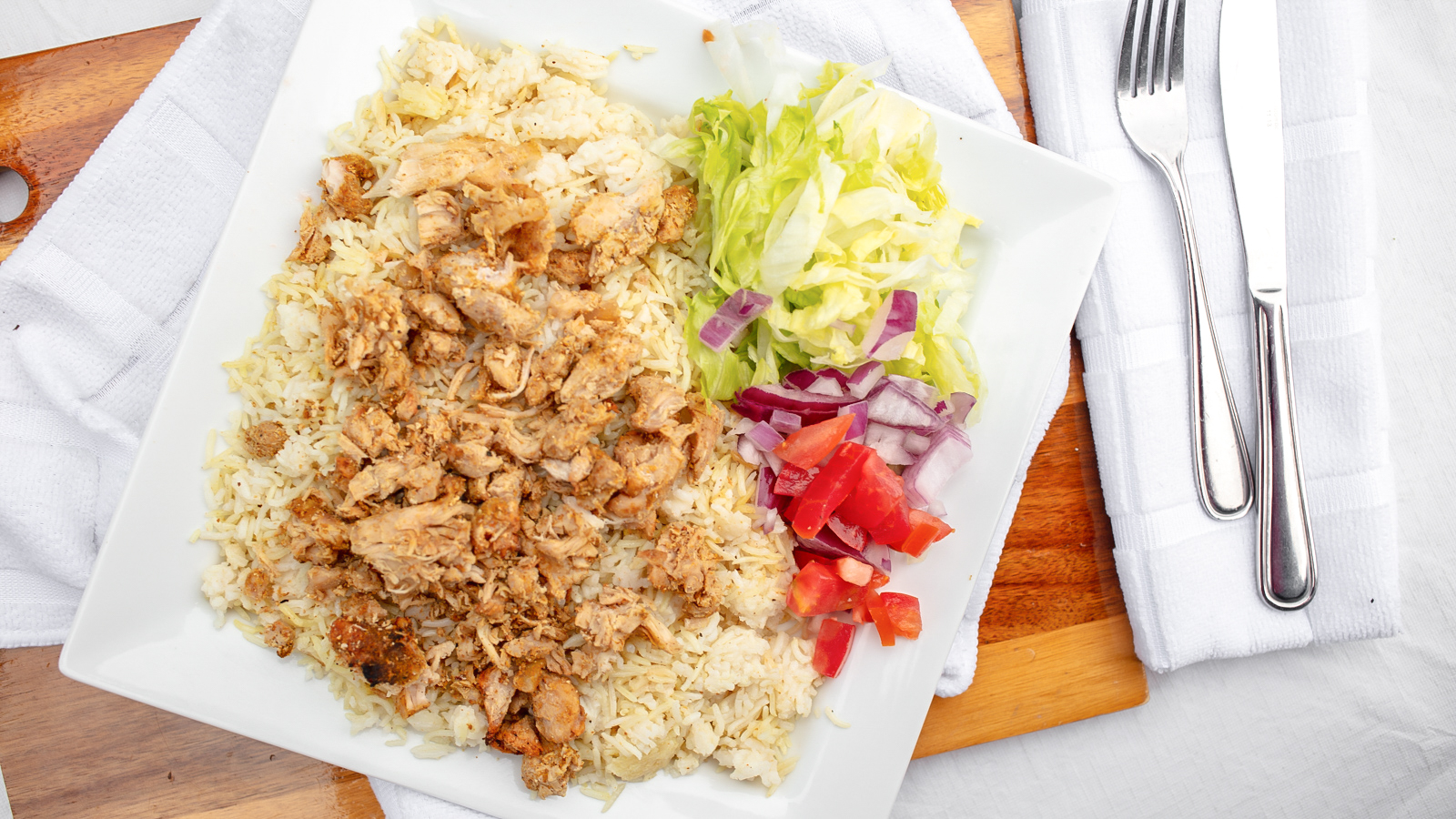 Shawarma Rice and Salad