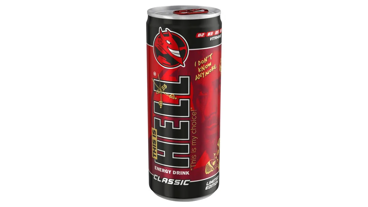 HELL Classic tuttifruttiízű, koffeintartalmú, szénsavas, alkoholmentes ital 250 ml