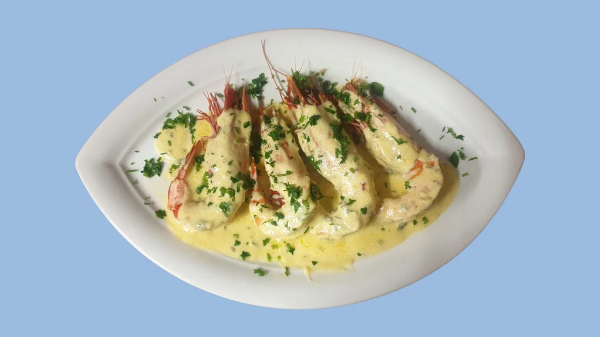 King Prawns Grill with Garlic Sauce