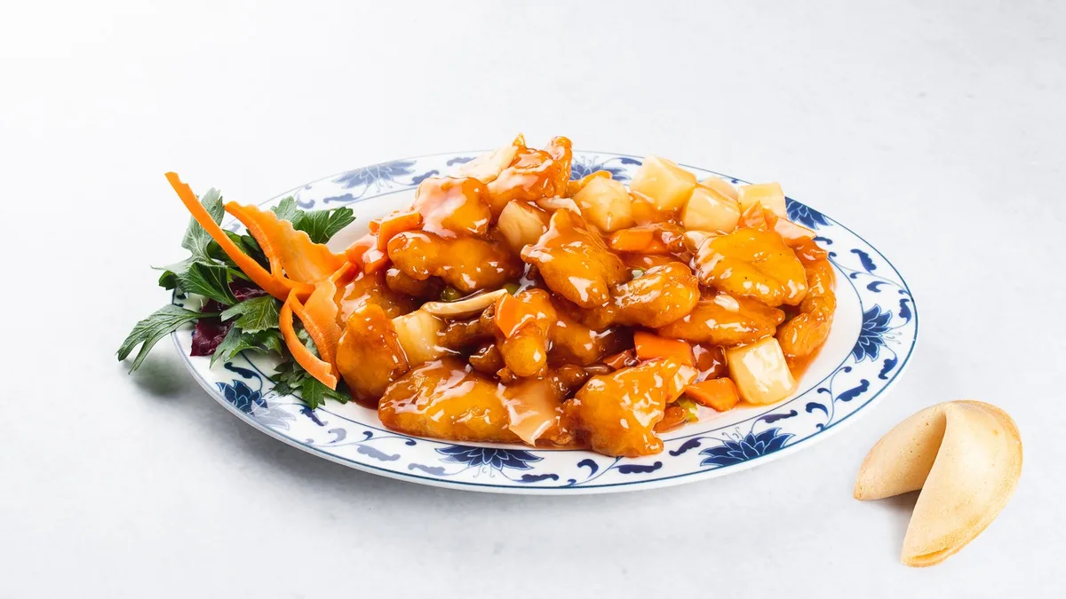 Sladko-kisli piščanec in fortune cookie