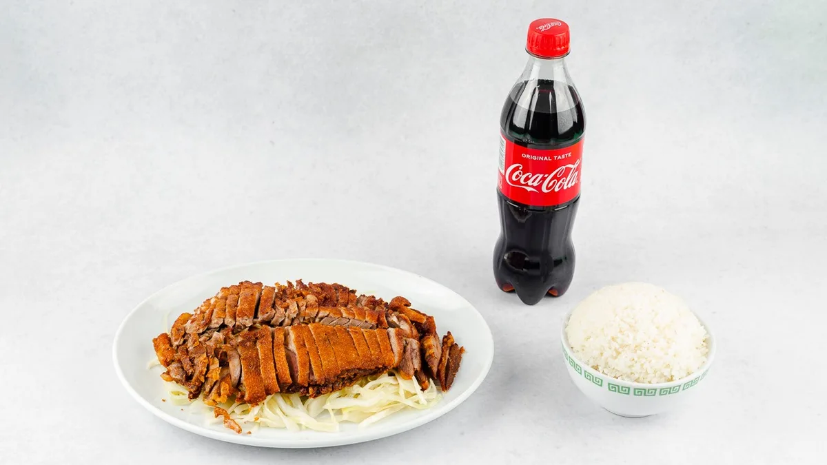 Hrustljava raca in Coca-Cola 0.5 l