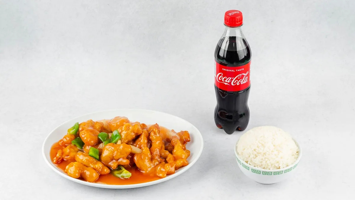 Sladko-kisli piščanec in Coca-Cola 0.5 l
