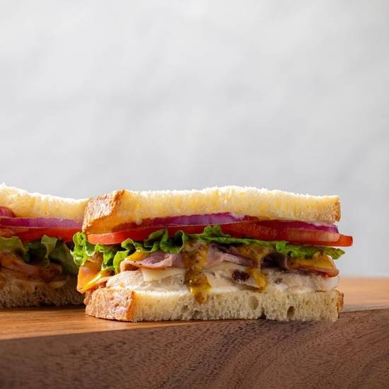 Chicken, Cheese, and Ham Sandwich