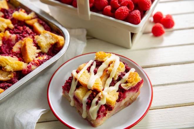 Raspberry Bread Pudding