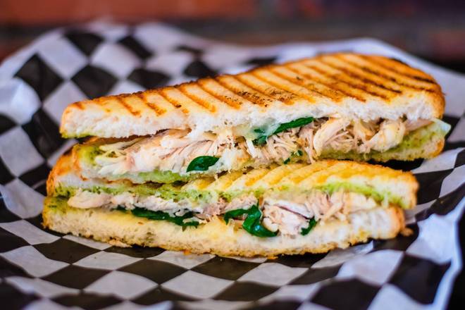 Turkey, Basil Pesto, Spinach, and Parmesan