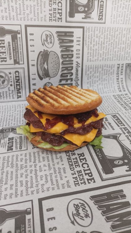 Flat classic double burger
