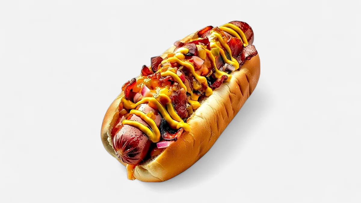 Bacon hot dog