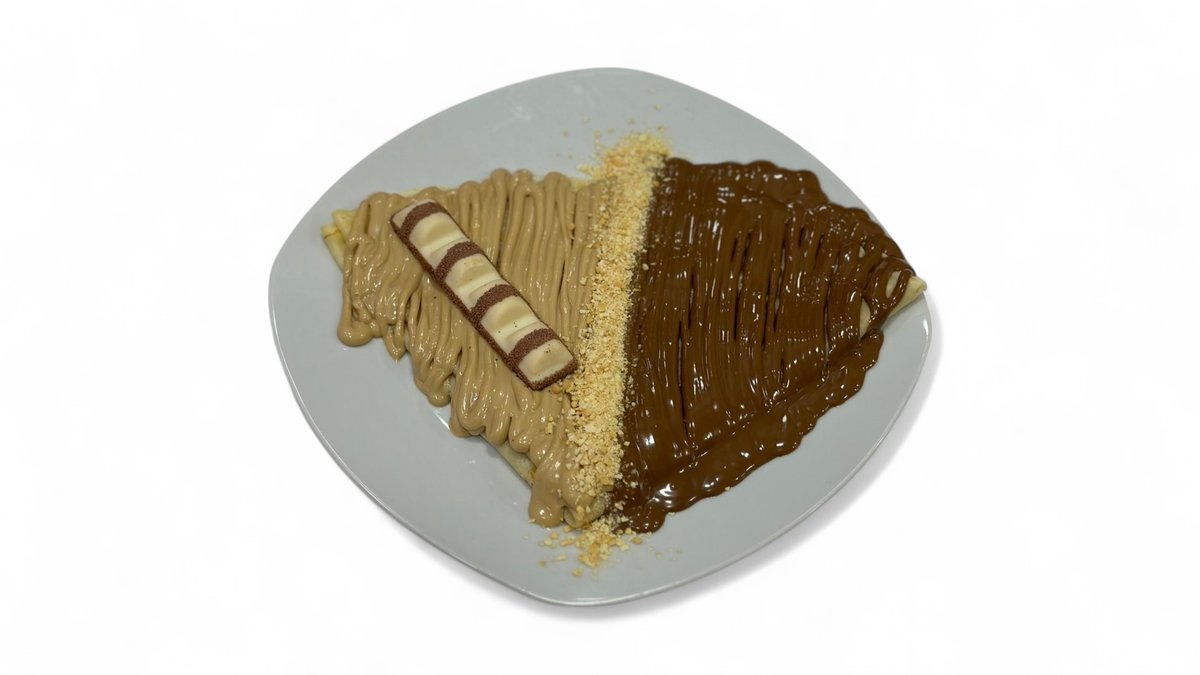 Kinder bueno (white) palačinka