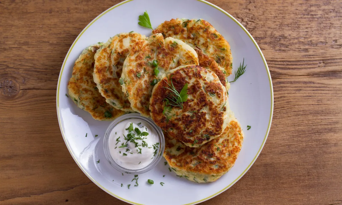 potato pancakes with minced meat