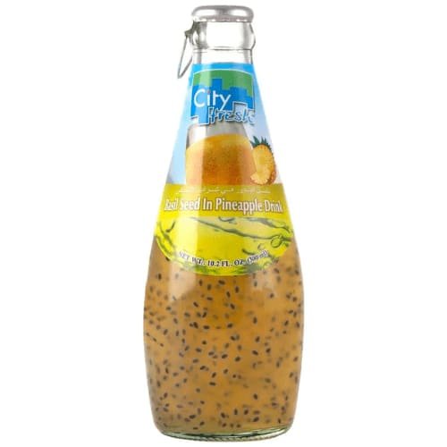 PineApple juice with basil seeds