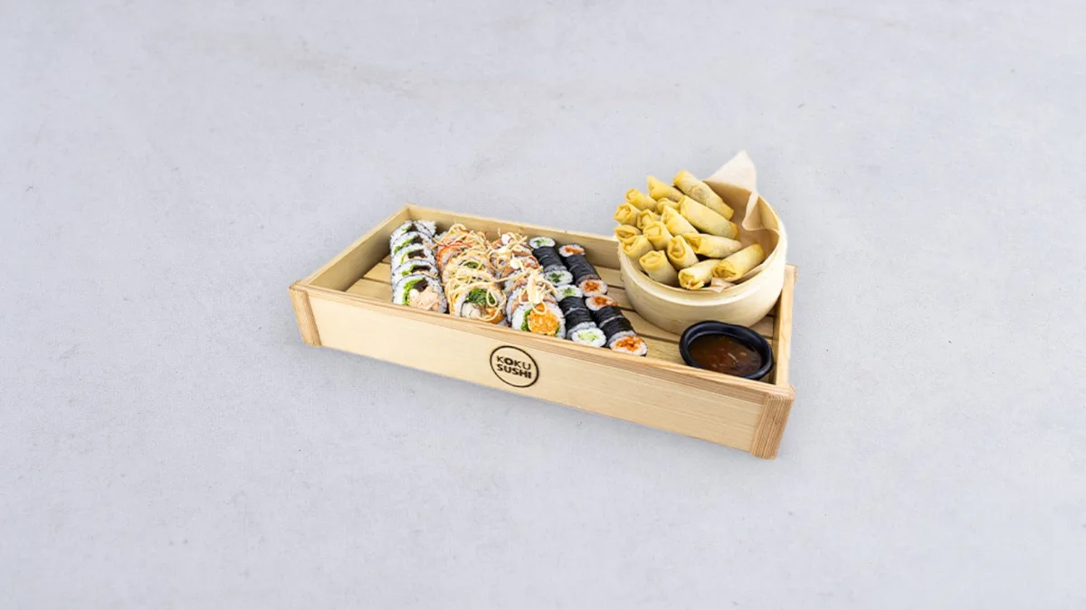 Zestaw Sushi and Crunch 34 szt + 16 szt spring rolls