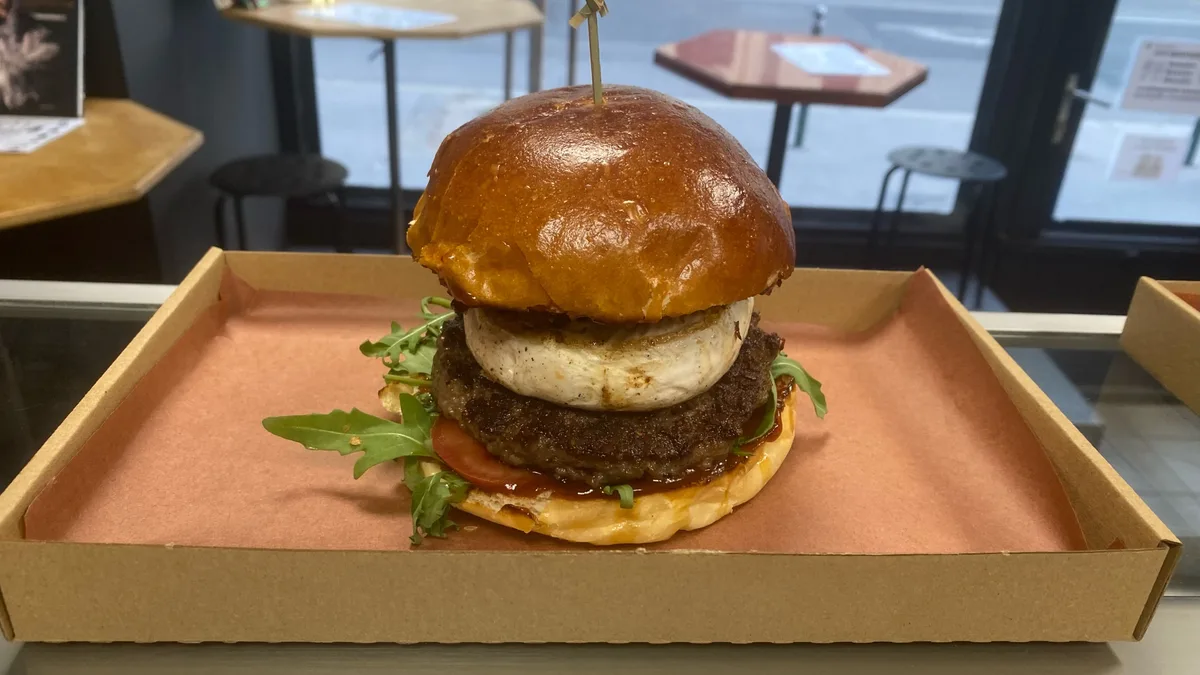 Camambert and Beef Burger