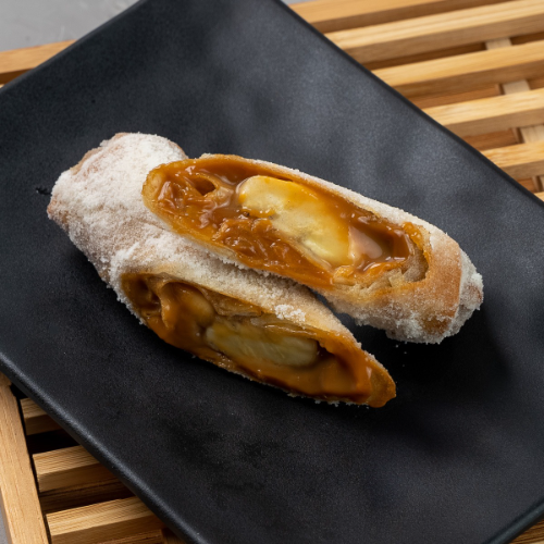 Harumaki de Banana com Doce de Leite