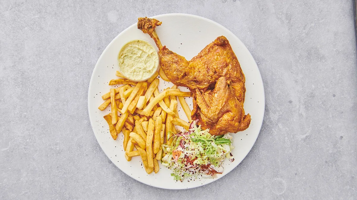 ½ Kylling menu