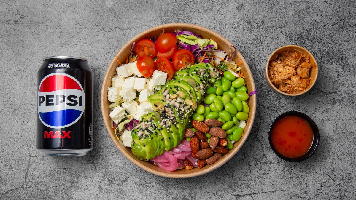 Avocadosalat med pulled chicken combo