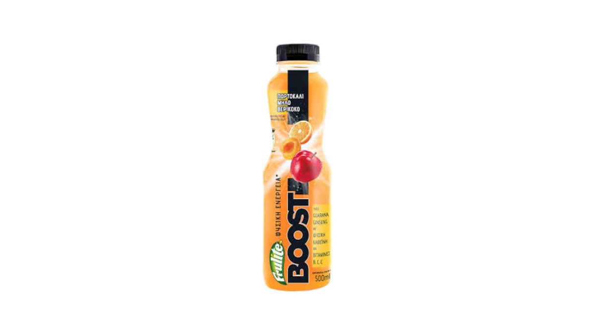 Frulite Boost Πορτοκάλι-Μήλο-Βερύκοκο 0.5 l