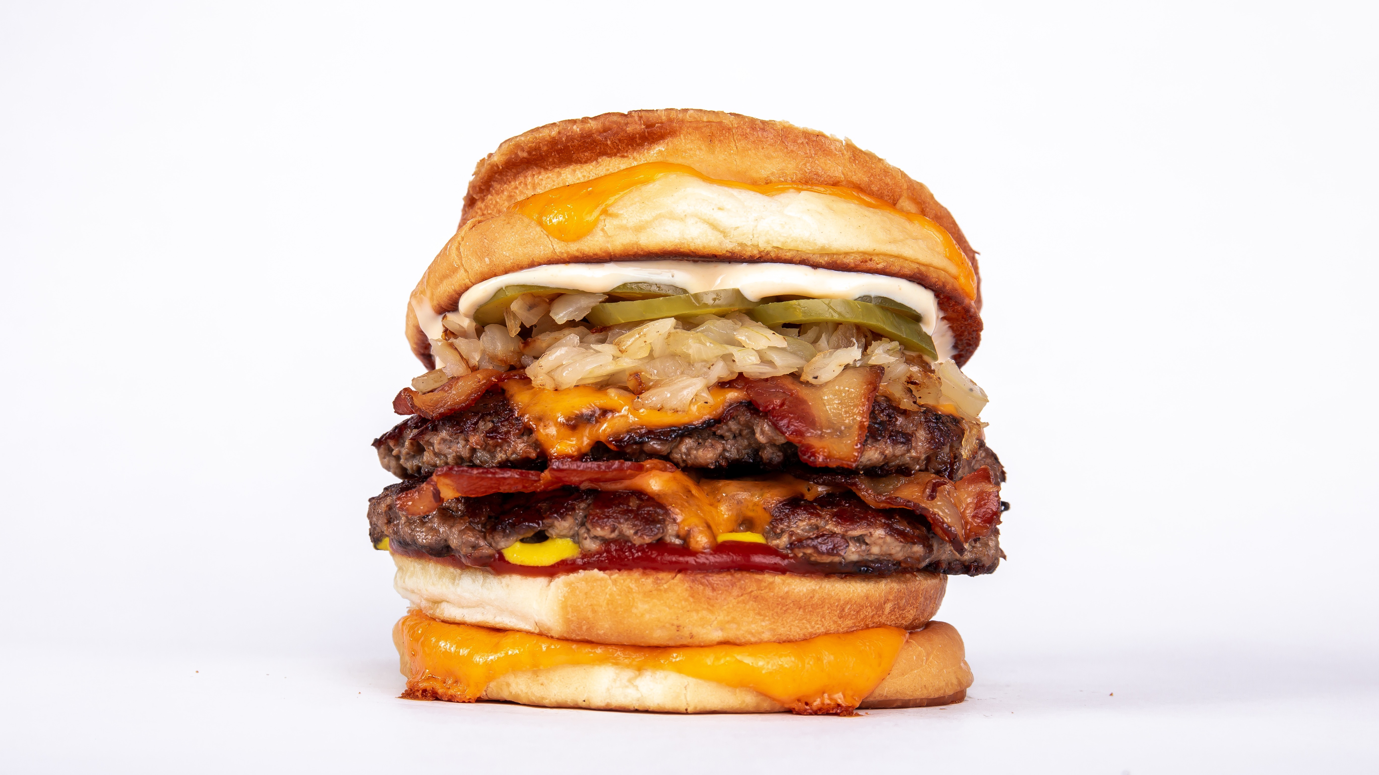 Double Bacon Cheese Patty Melt Burger