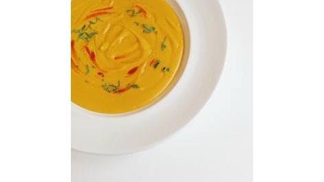 Supa crema de linte cu lamaie si crutoane