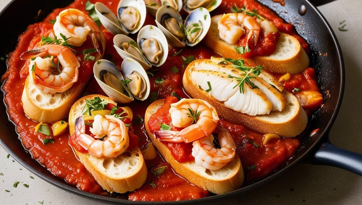 Tigaie cu fructe de mare