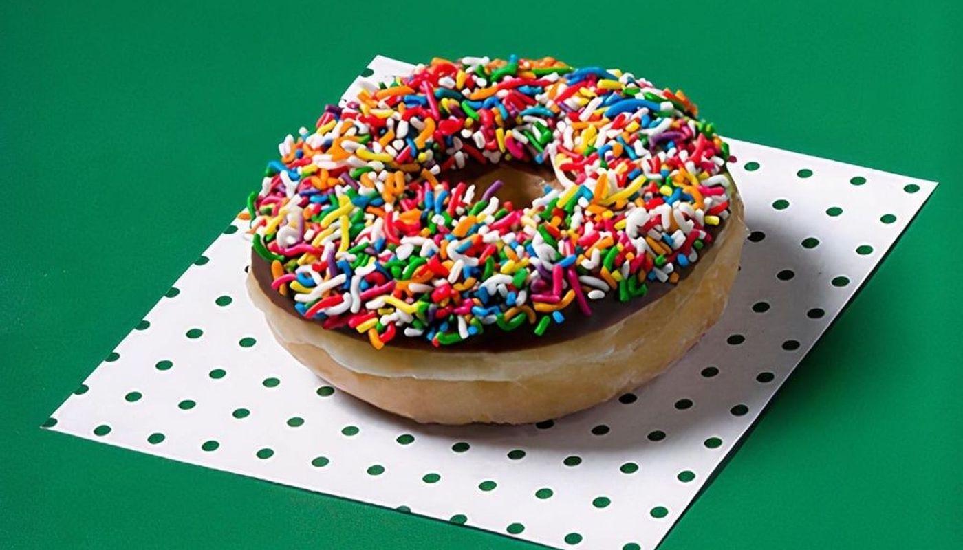 Choc Iced Sprinkles Doughnut