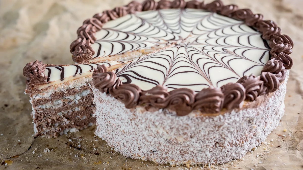 Bounty torta 10 szeletes