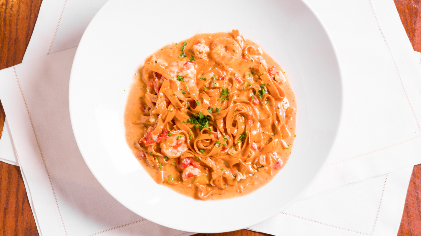 Lobster and Shrimp Fettuccine