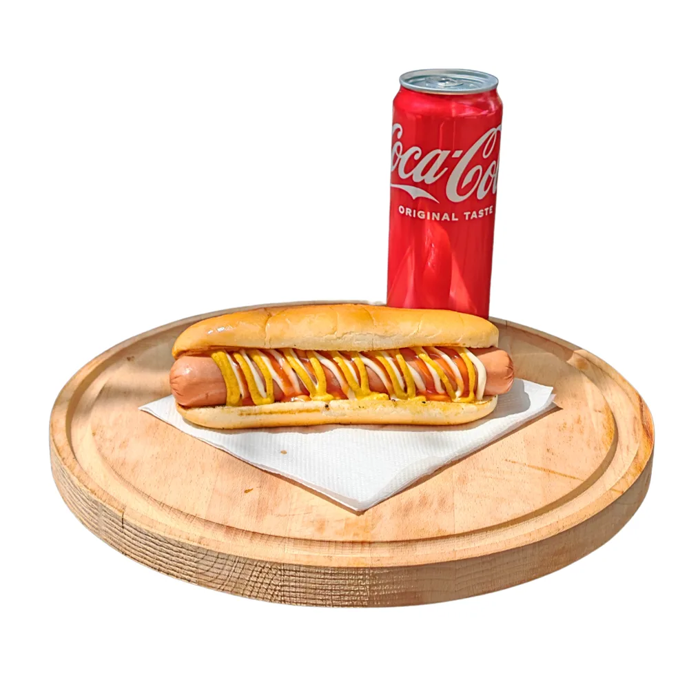 Obrok: Hot-dog + Coca-Cola