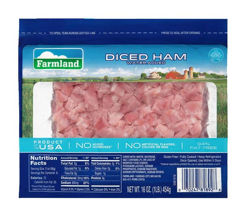 Farmland Diced Ham, 16OZ