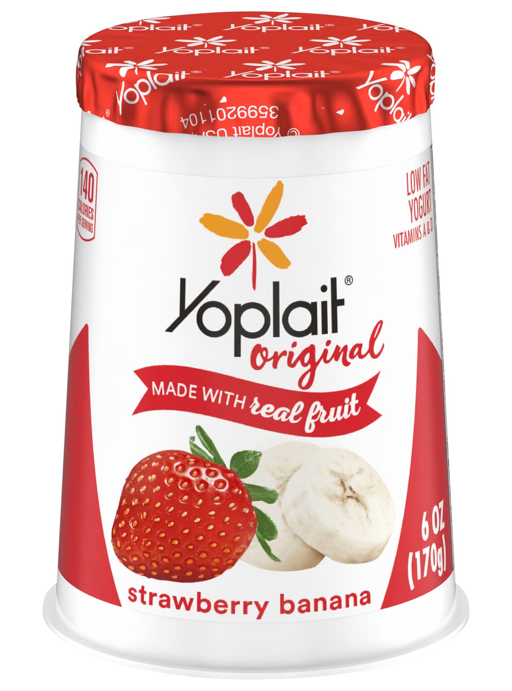 Yoplait Low Fat Original Strawberry Banana Yogurt (6 oz)