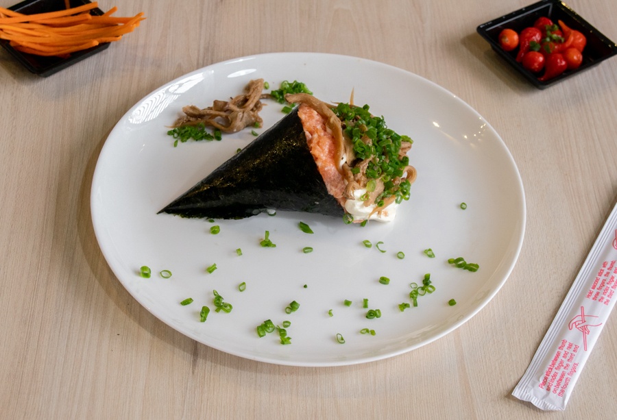 Temaki Salmão e Shimeji
