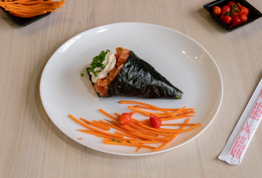 Temaki Salmão em Cubos