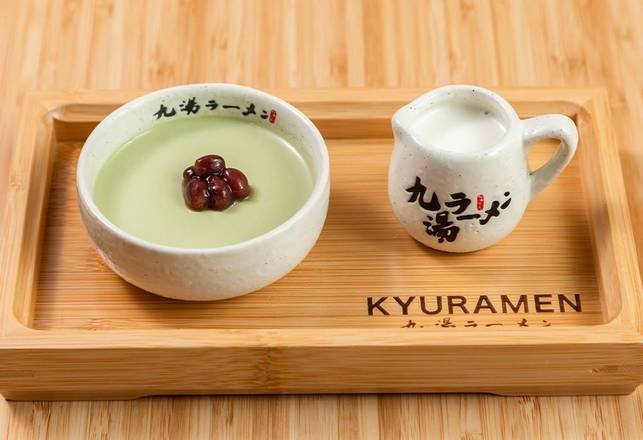 Matcha Pudding W. Red Bean