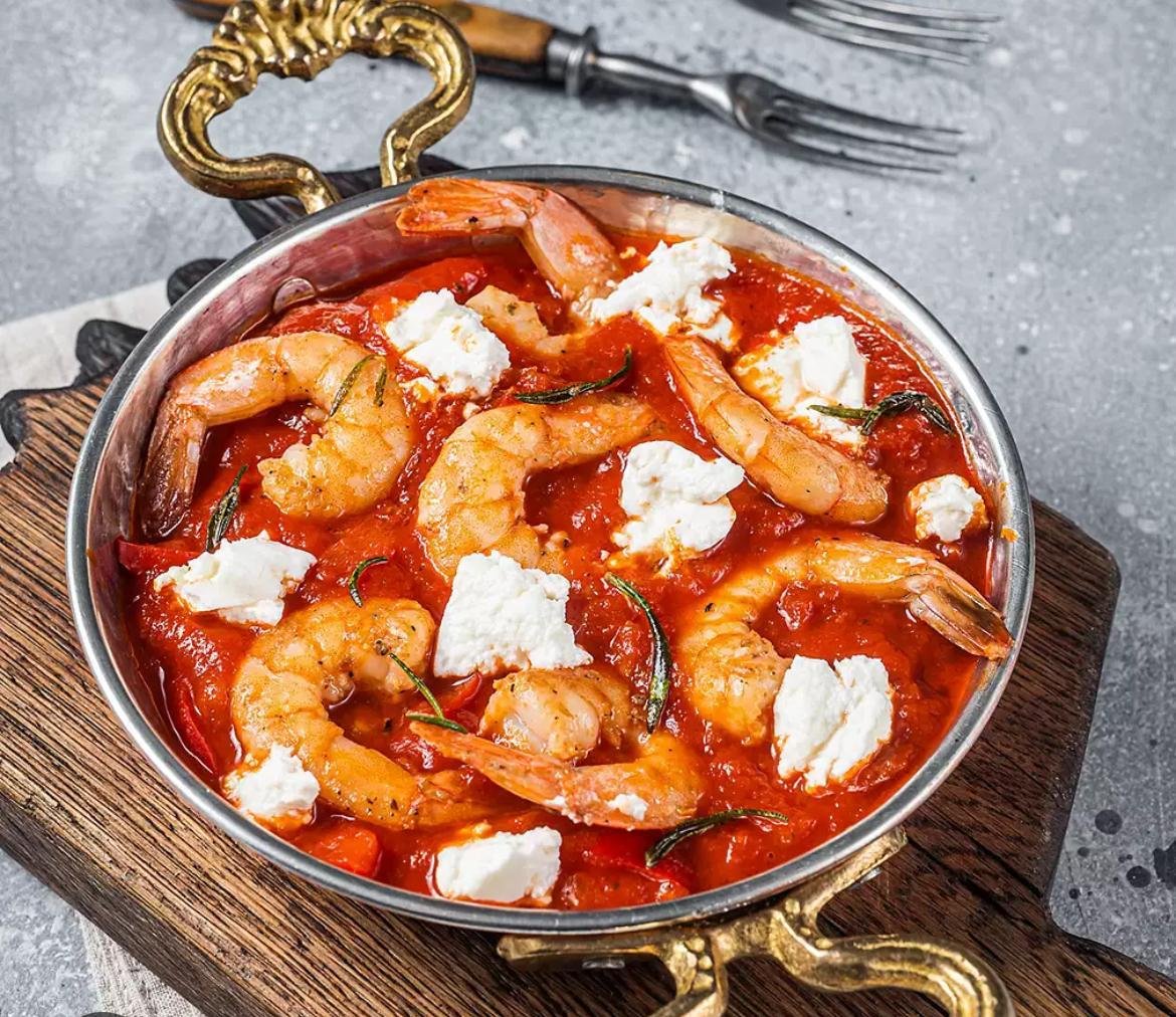 SAGANAKI CREVETI