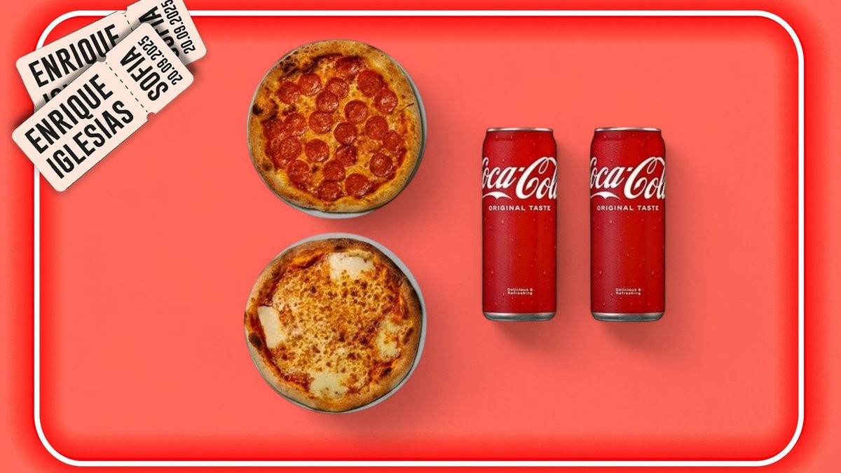 Пица Маргарита + Пица Пеперони + 2 продукта на Coca-Cola