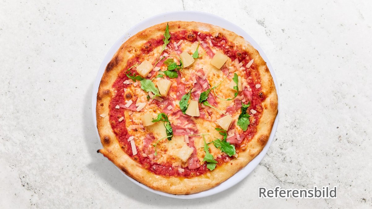 Pizza med Skinka and Ananas - Barn
