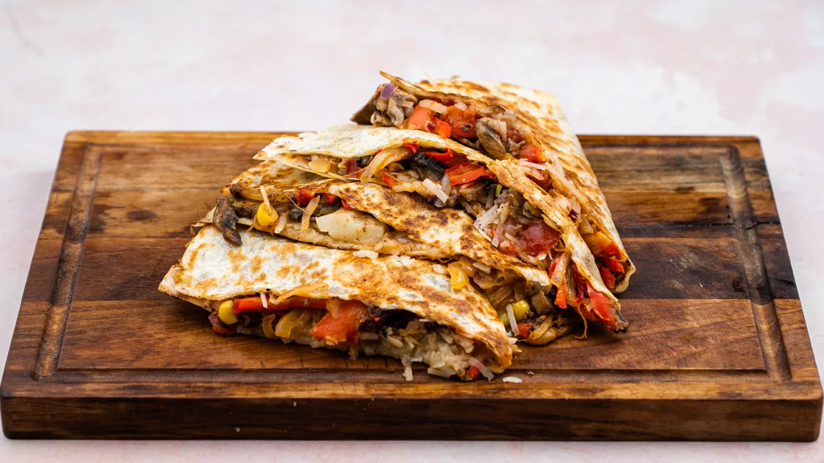 Quesadilla fajita vege