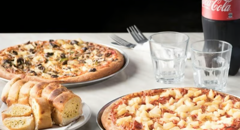 $50 2 Large + Garlic Bread and Coke !