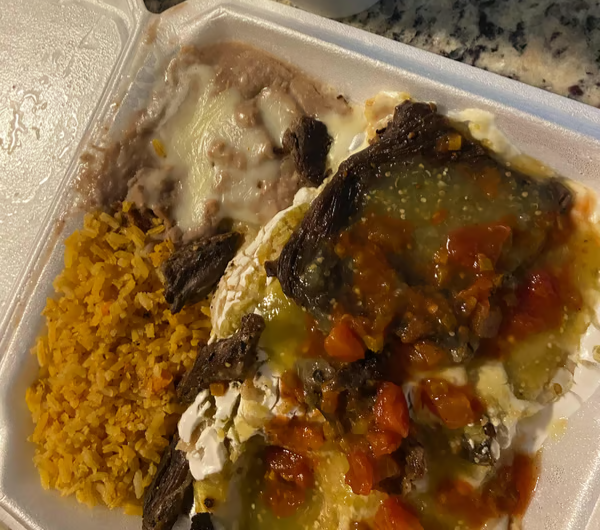 Chilaquiles with Steak and Eggs