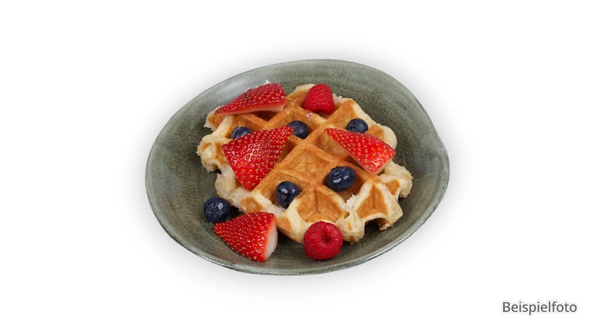 Waffel mit Marmelade